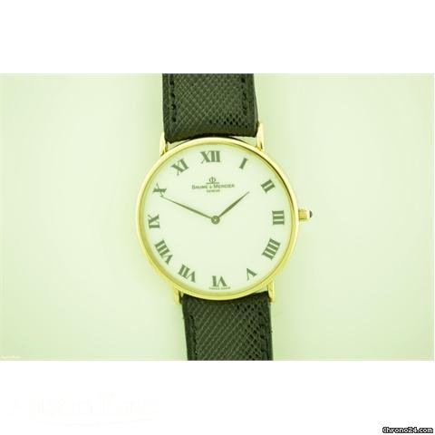 Baume & Mercier & 18ct gold quartz on strap watches