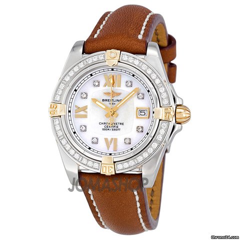 Breitling Cockpit Lady White Dial Brown Leather Ladies Watch B7135653-A664BRLT watches