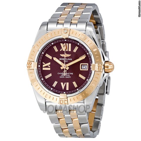 Breitling Lady Cockpit Rose Gold and Steel Burgundy Dial Ladies Watch C7135612-K519TT watches