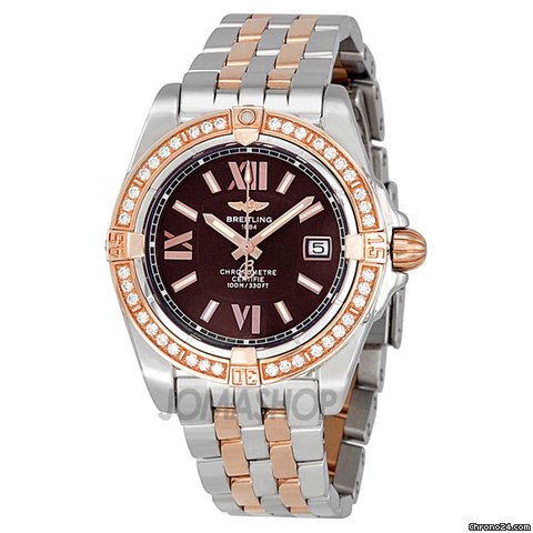 Breitling Lady Cockpit Diamond Rose Gold and Steel Ladies Watch C7135653-K519TT watches