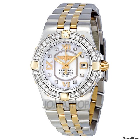 Breitling Galactic 30 Mother of Pearl Diamond Two-Tone Ladies Watch B71340LA-A680TT watches
