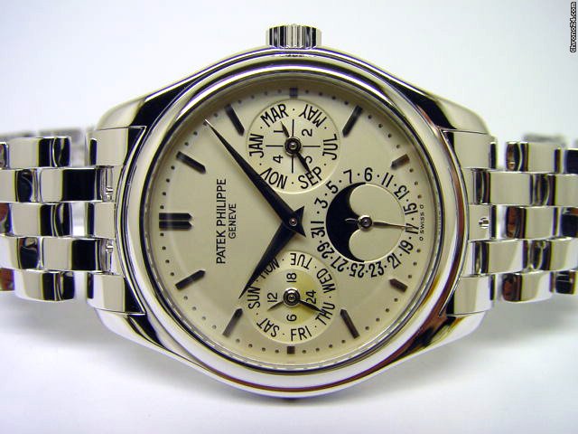 Patek Philippe QP - ewiger Kalender VAGUE in 18k Wei gold watches