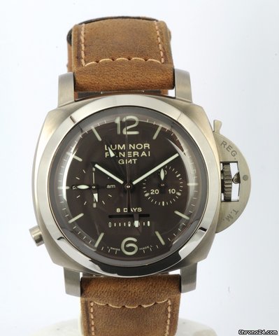 Panerai luminor 1950 8 jours chrono GMT complEte watches