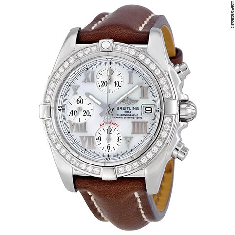 Breitling Chrono Galactic Automatic Diamond Mens Watch A13358LA-A595BRLT watches