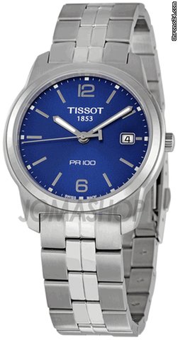 Tissot PR 100 Blue Dial Bracelet Mens Watch T0494101104701 watches