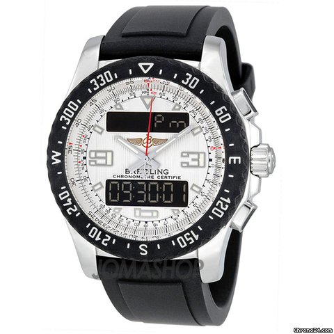 Breitling Airwolf Raven Chronograph Dual Display Mens Watch A7836434-G653BKPT watches