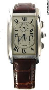Cartier Tank Americaine White Gold Chrono watches
