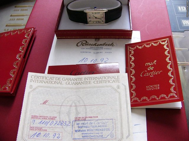 Cartier Tank Silber Unisex TOP mit Box und Papiere watches