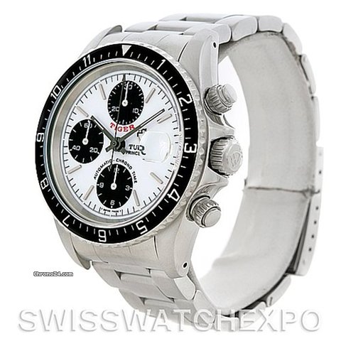 Tudor Tiger Woods Chronograph Steel Mens Watch 79280 Nos watches