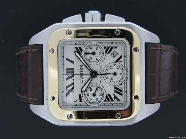 Cartier Santos 100 chrono Steel/Gold watches