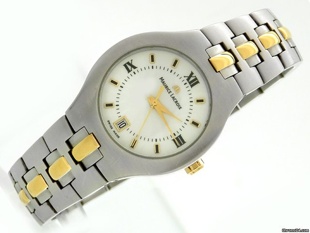 Maurice Lacroix Damenuhr Stahl & Gelbgold, Quarz watches