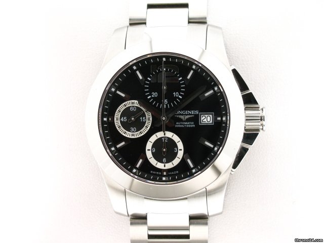 Longines CONQUEST CHRONO AUTOMATICO ACCIAIO NERO watches
