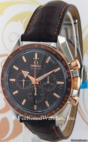 Omega 321.93 Speedmaster Broad Arrow Chronograph, Steel & Red Go watches