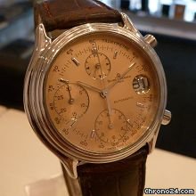 Baume & Mercier et baumatic 6103 chrono date pink dial watches