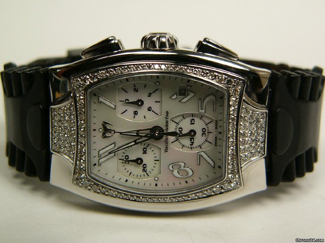 Technomarine chronograph steel and diamonds mod. TS20677 watches