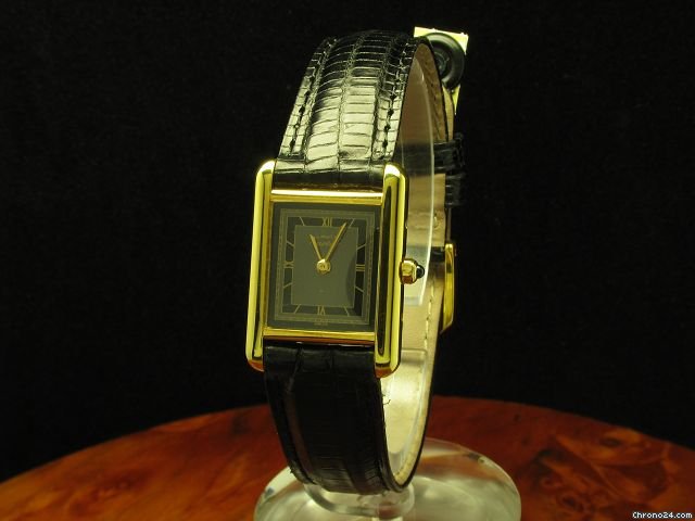 Cartier Tank Argent 925 Silber Vergoldet Damenuhr watches