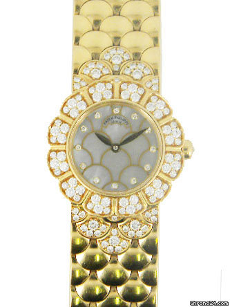 Patek Philippe 18k Yellow Gold Ladies Jeweled diamond watch watches