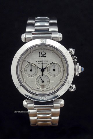 Cartier Pasha Chrono Chronograph Automatik in Edelstahl - Piquet 1185 Basis watches