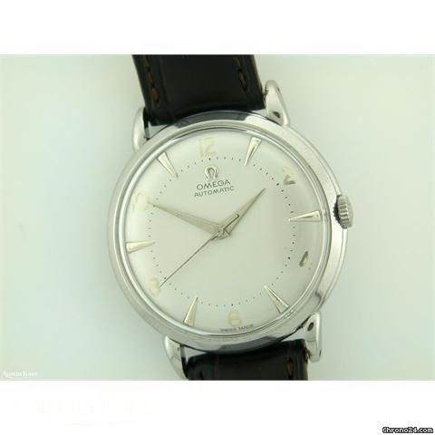 Omega steel automatic bumper movement on strap watches