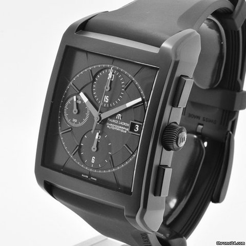 Maurice Lacroix Pontos FULL BLACK Rectangulaire Chronographe watches