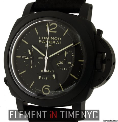 Panerai Luminor 1950 8 Days Chronograph Monopulsante GMT PAM 317 NIB watches