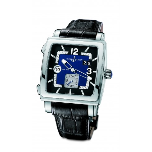 Ulysse Nardin Quadrato Dual Time Steel Men's Watch 243-92-632 watches