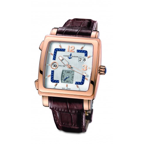 Ulysse Nardin Quadrato Dual Time 18kt Rose Gold Men's Watch 243-92-600 watches