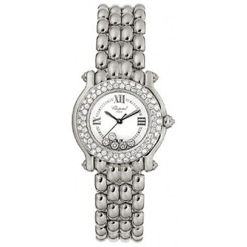 Chopard Happy Sport Diamond 18kt White Gold Ladies Watch 27/6151-20 watches