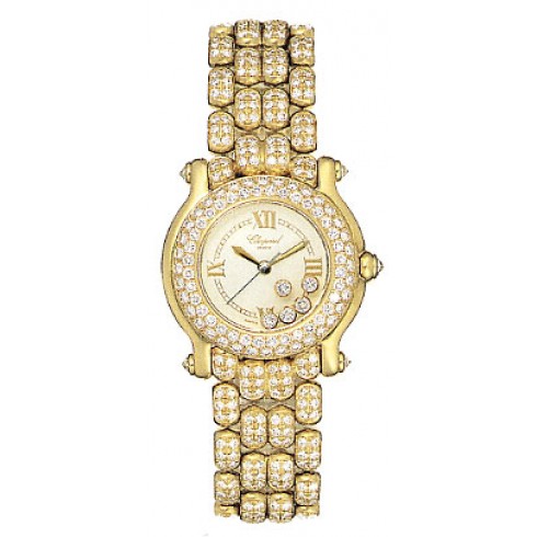 Chopard Happy Sport Diamond 18kt Yellow Gold Ladies Watch 27/6194-20 watches