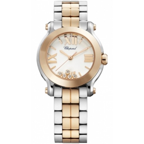 Chopard Happy Sport Two-tone Gold/Steel Mini Ladies Watch 278509-6003 watches