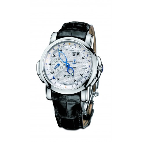 Ulysse Nardin Perpetual GMT 18kt White Gold Grey Men's Watch 320-60-69 watches