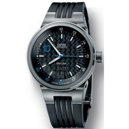 Oris Nico Rosberg Black Dial Black Rubber Men's Watch 63575867184SET watches