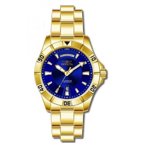 Invicta II Collection Stainless Steel Gold-tone Blue Dial Men's Watch 6964 watches