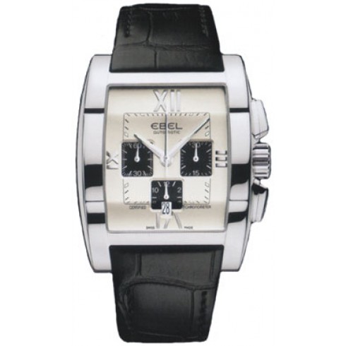 Ebel Tarawa Silver Dial Black Leather Automatic Men's Watch 9137J40-6435136 watches