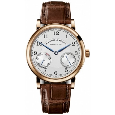 A Lange and Sohne 1850 Up / Down Silver Dial Brown Leather Men's Watch 234.032 watches