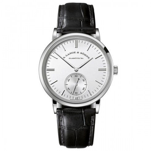 A Lange and Sohne Saxonia Silver Dial 18K White Gold Automatic Men's Watch 380.027 watches