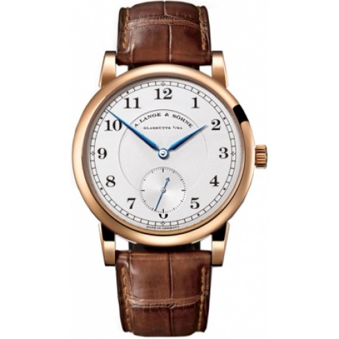 A Lange and Sohne Silver Dial 18kt Rose Gold Brown Leather Strap Men's Watch 233032 watches