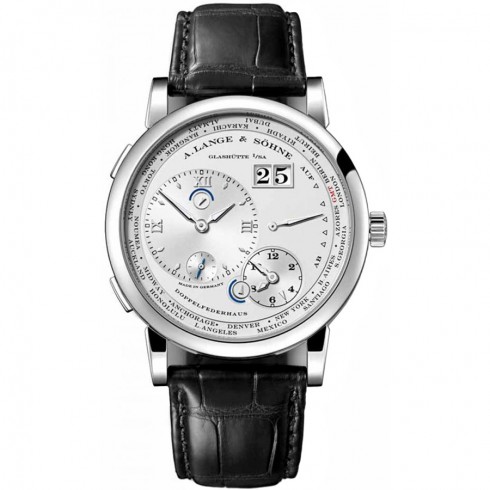 A. Lange and Sohne Silver Dial 18kt White Gold Black Leather Men's Watch 116.039 watches