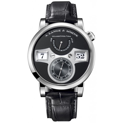A. Lange and Sohne Zeitwerk Black Dial 18K White Gold Men's Watch 140.029 watches