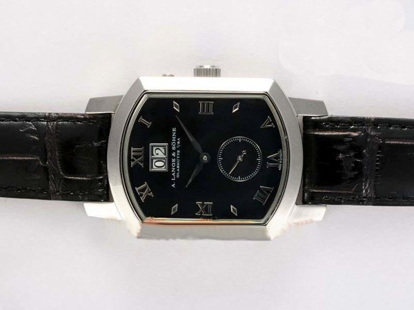 A.Lange Sohne Grand Arkade 103.035 Rectangle Black Cow Leather Strap Womens Watch watches