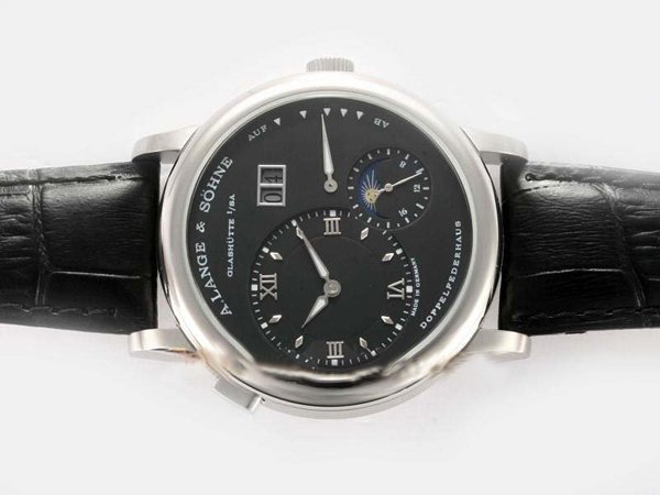 A.Lange Sohne Lange 1 Moonphase 109.025 Stainless Steel Case Mens Round Watch watches