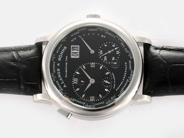 A.Lange Sohne Lange 1 Time Zone 116.033 Stainless Steel Case Stainless Steel Bezel Mens Watch watches