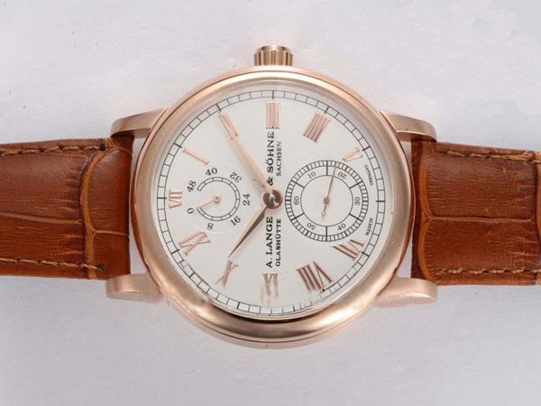 A.Lange Sohne Richard Lange 250.032 40.5mm Rose Gold Case White Dial Watch watches