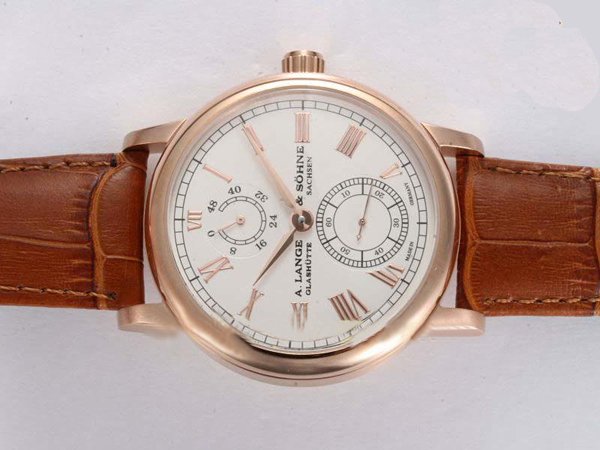 A.Lange Sohne Richard Lange 250.032 Round Mens Rose Gold Case Watch watches