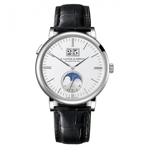 A Lange & Sohne Saxonia Moon Phase Silver Dial Automatic Men's Watch 384.026 watches