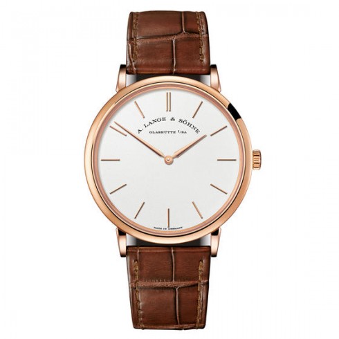 A Lange & Sohne Saxonia Thin Silver Dial 18K Rose Gold Men's Watch 211.033 watches