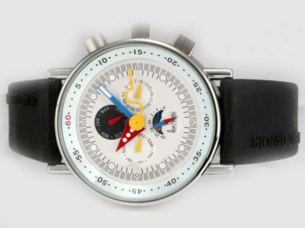 Alain Silberstein Klassik Krono Bauhaus Krono Bauhaus 2 Titane 40mm White Dial Automatic Watch watches