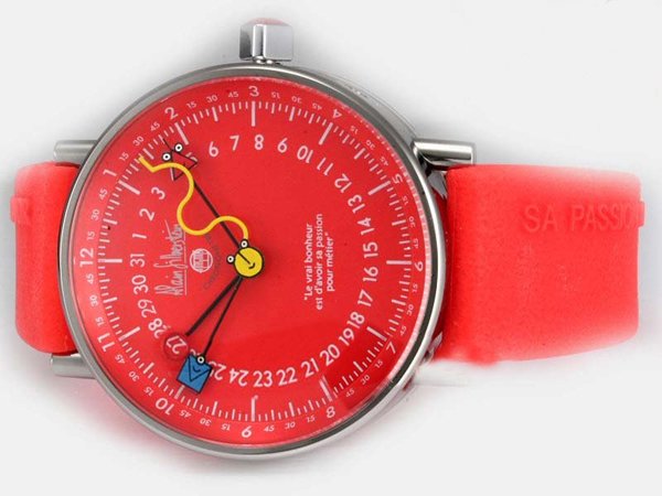 Alain Silberstein Klassik Krono Bauhaus Pikto Smileday Mens 40mm Automatic Watch watches
