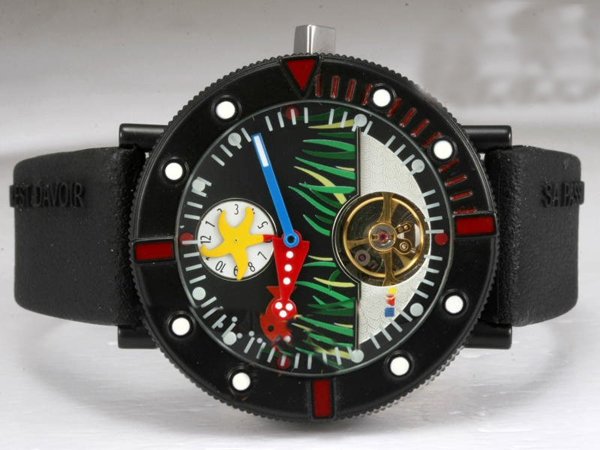 Alain Silberstein Tourbillon D art MIST1-002 Multicolor Dial Round Titanium Case Watch watches