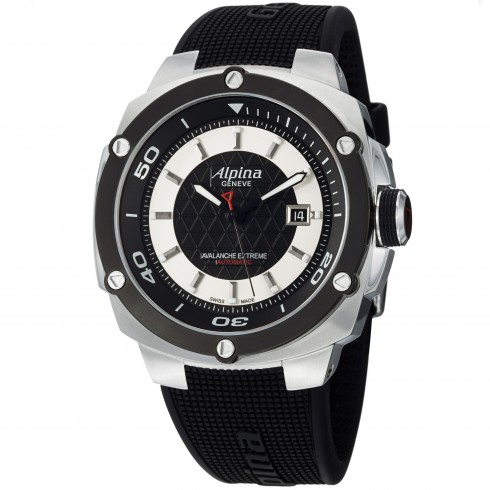 Alpina Adventure Extreme Black and Silver Dial Rubber Men's Watch AL525LBS5AE6 watches